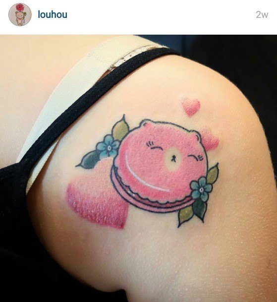 Astonishing Macaron Tattoo For Girls