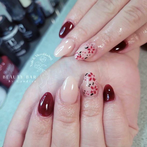 Astonishing Maroon Nail For Girls