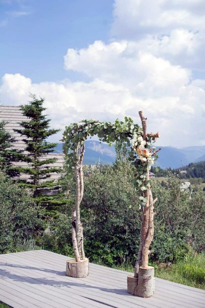 Astonishing Mountain View Wedding Gorgeous Arbor Greenery Inspiration