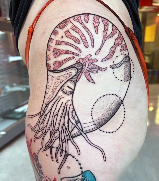 Astonishing Nautilus Tattoo For Girls