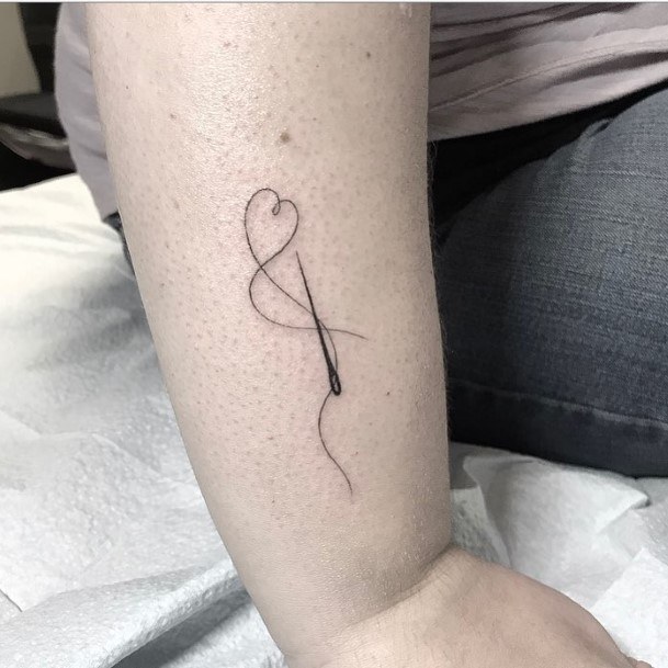 Pretty happy with my wifes needle and thread her first by Alain at  Euphoria in Tallahassee FL  rtattoos