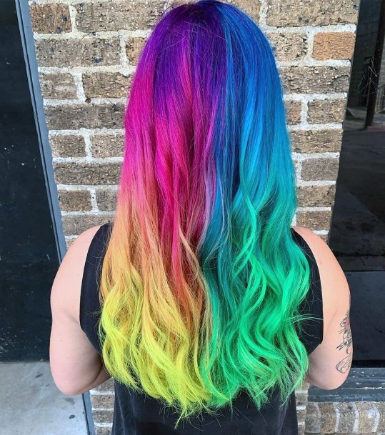 Astonishing Neon Hairstyles For Girls