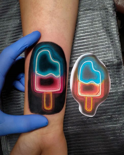 Astonishing Neon Tattoo For Girls