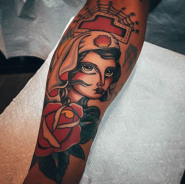 Astonishing Nurse Tattoo For Girls