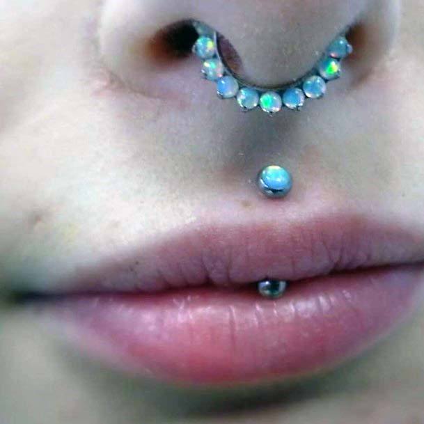 Astonishing Opal Septum Hoop Cool Medusa Piercing Inspiration For Women