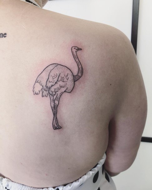 Astonishing Ostrich Tattoo For Girls