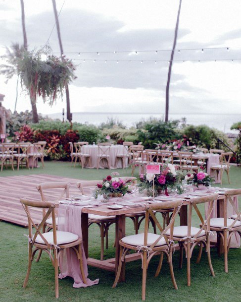 Astonishing Outdoor Wedding Reception Lovely Blush Pink Flower Table Piece Decoration Ideas