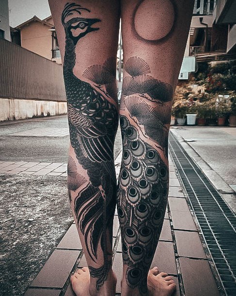 Astonishing Peacock Tattoo For Girls