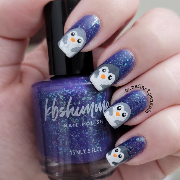 Astonishing Penguin Nail For Girls