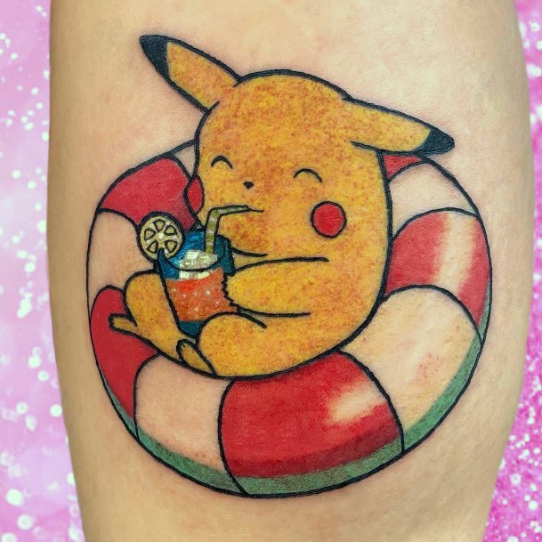 Astonishing Pikachu Tattoo For Girls