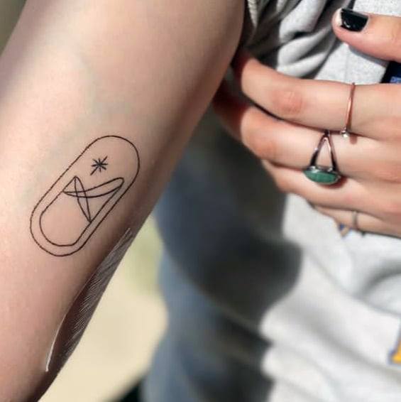 Astonishing Pill Tattoo For Girls