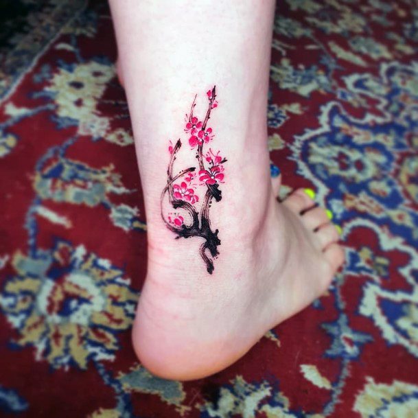 Astonishing Pink Tattoo For Girls