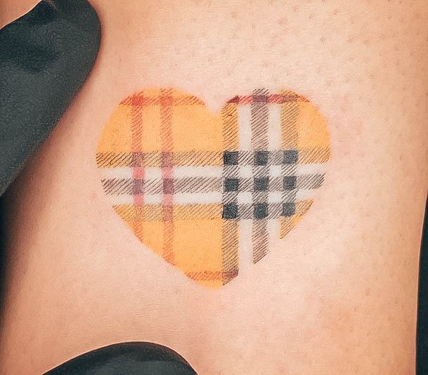 Astonishing Plaid Tattoo For Girls