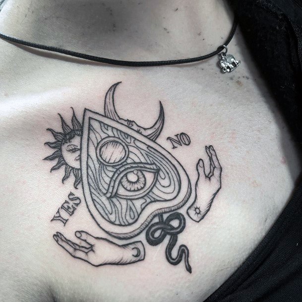 Astonishing Planchette Tattoo For Girls