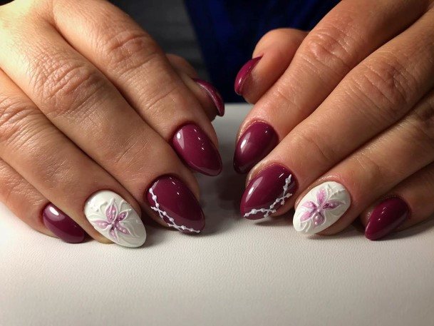 Astonishing Plum Nail For Girls