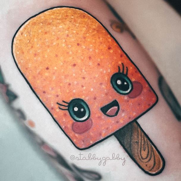 Astonishing Popsicle Tattoo For Girls