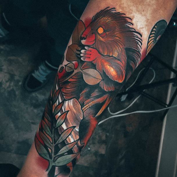 Astonishing Porcupine Tattoo For Girls