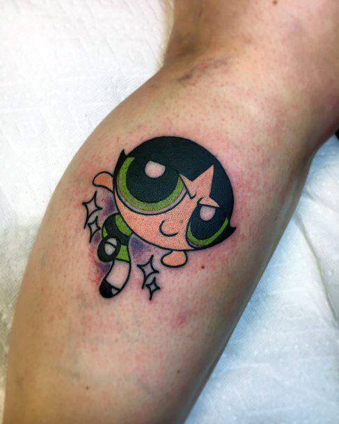 Astonishing Powerpuff Girls Buttercup Tattoo For Girls