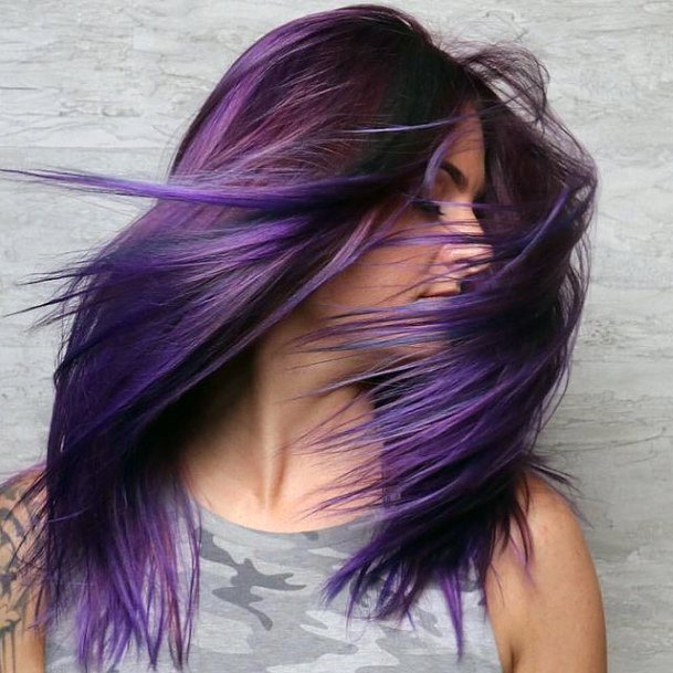 Astonishing Purple Hairstyles For Girls