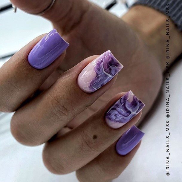 Astonishing Purple Nail For Girls