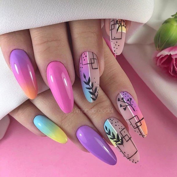 Astonishing Purple Summer Nail For Girls