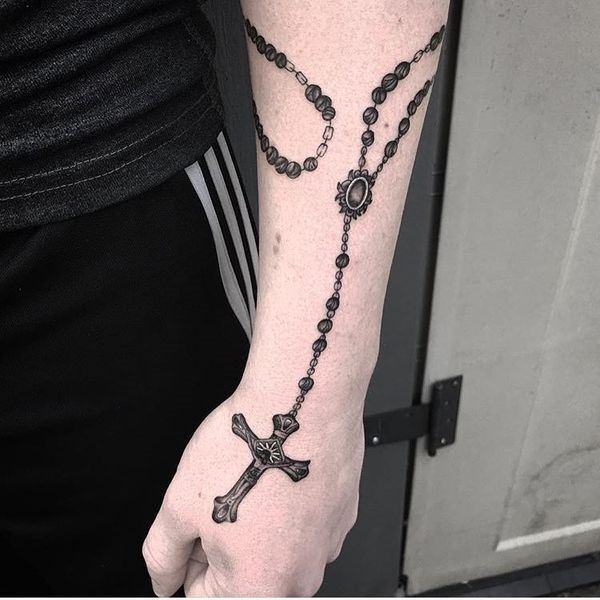 Astonishing Rosary Tattoo For Girls Forearm