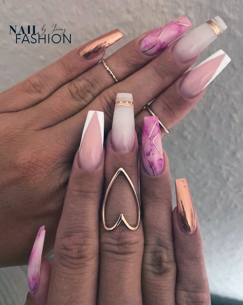 Astonishing Rose Gold Nail For Girls