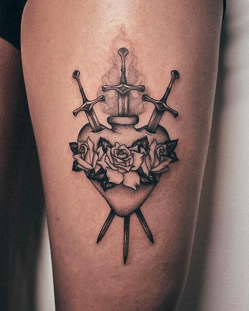 Astonishing Sacred Heart Tattoo For Girls