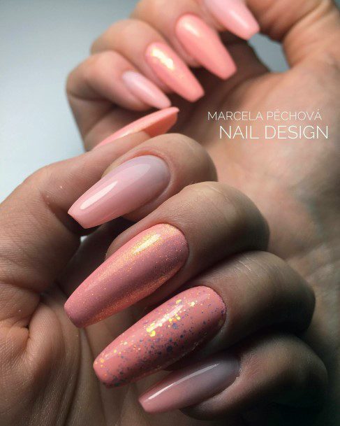 Astonishing Salmon Nail For Girls