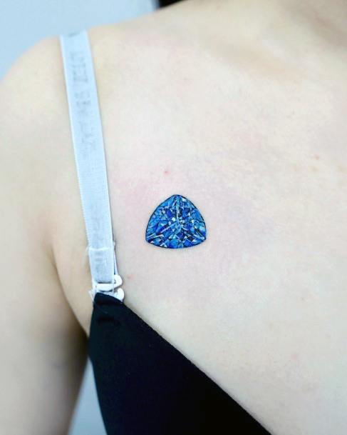Astonishing Sapphire Tattoo For Girls
