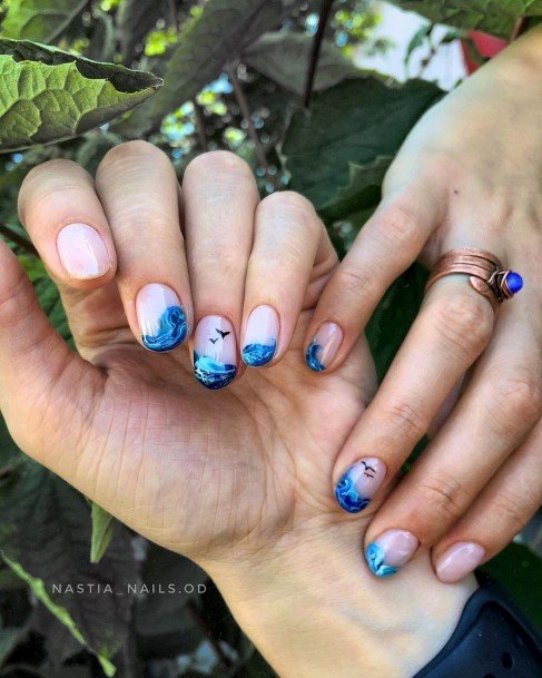 Astonishing Sea Nail For Girls