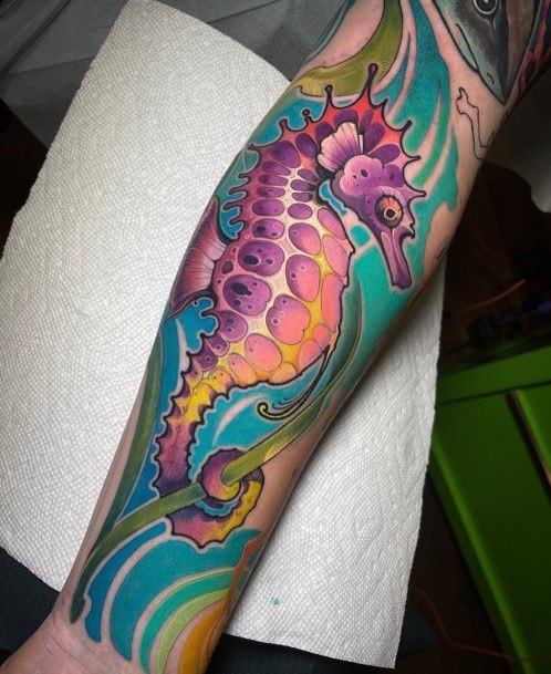 Astonishing Seahorse Tattoo For Girls