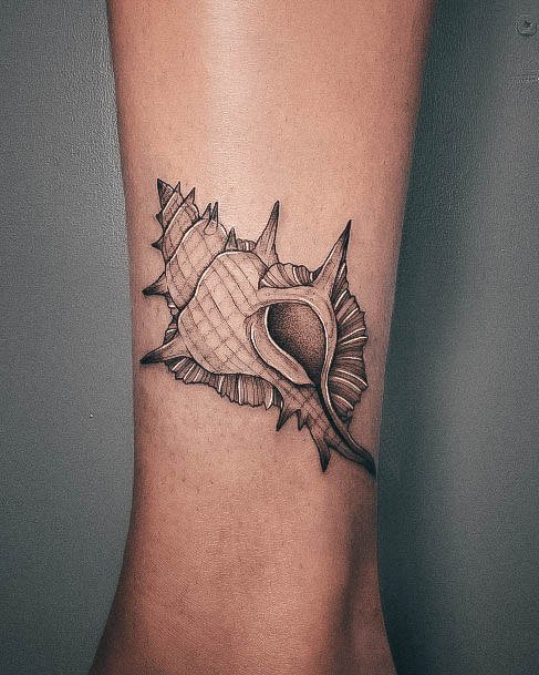 Astonishing Seashell Tattoo For Girls