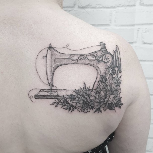 Astonishing Sewing Tattoo For Girls