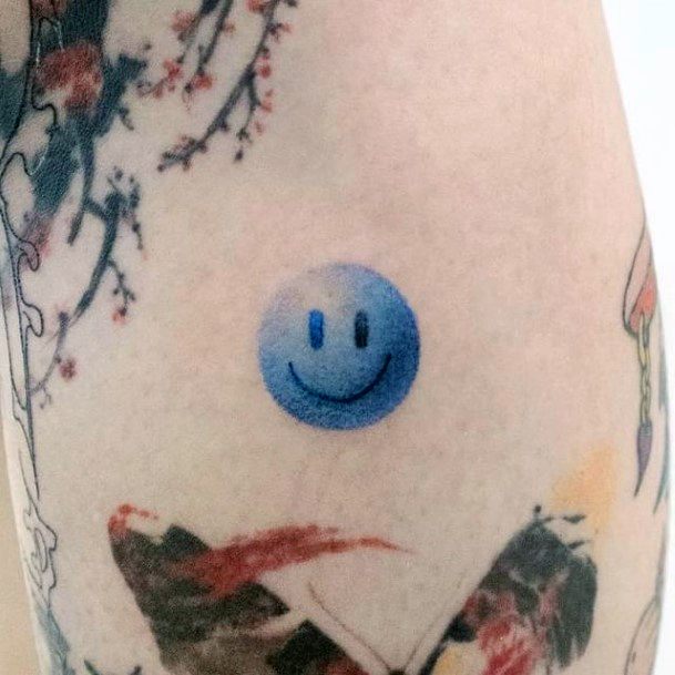 Astonishing Smiley Face Tattoo For Girls