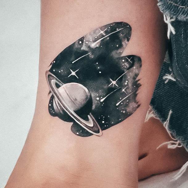 Astonishing Space Tattoo For Girls