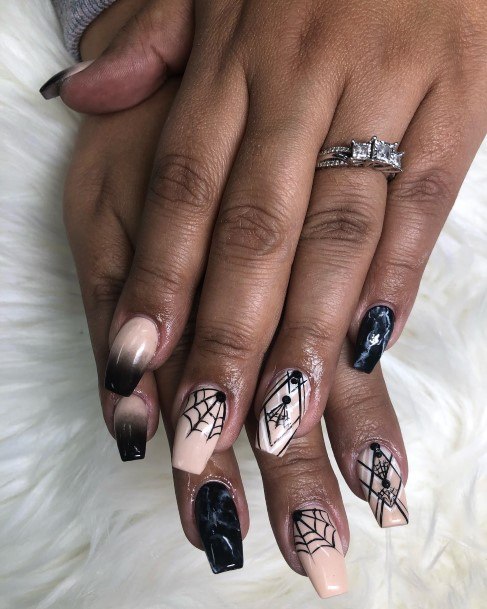 Astonishing Spider Nail For Girls