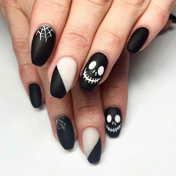 Top 100 Best Spooky Nails For Women - Ghostly Fingernail Design Ideas