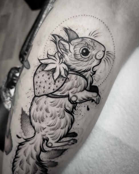 Astonishing Squirrel Tattoo For Girls