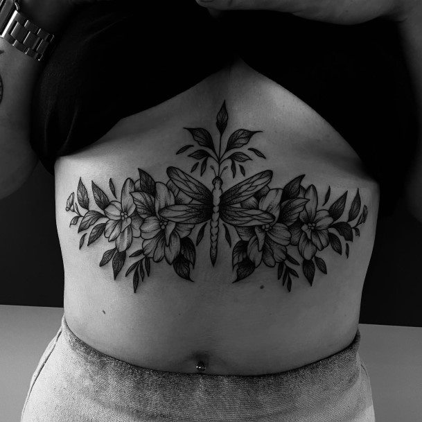 Astonishing Stomach Tattoo For Girls