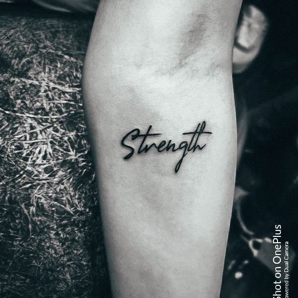 Astonishing Strength Tattoo For Girls