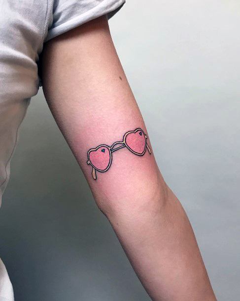 Astonishing Sunglasses Tattoo For Girls