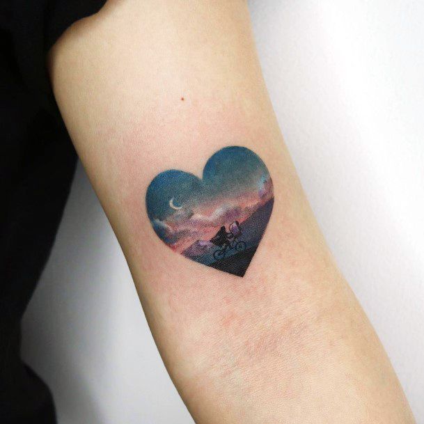 Astonishing Sunset Sunrise Tattoo For Girls