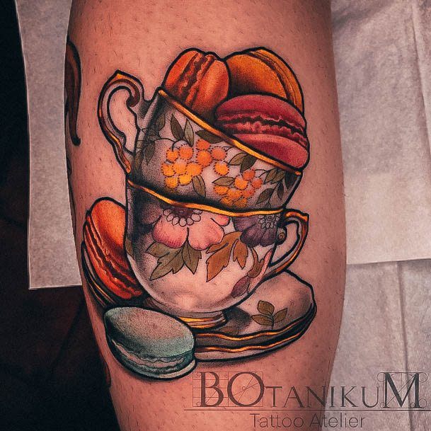 Astonishing Tea Cup Tattoo For Girls