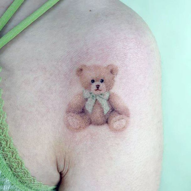 Astonishing Teddy Bear Tattoo For Girls