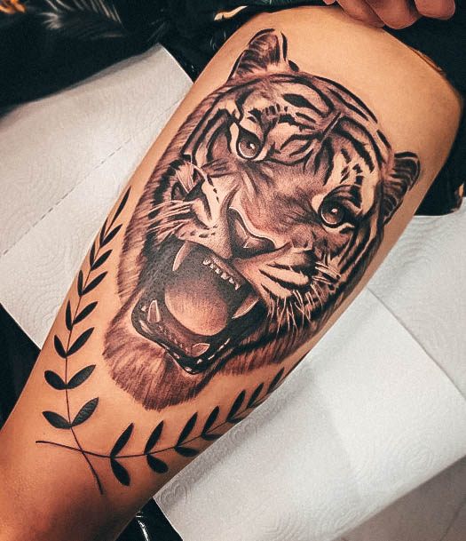 Astonishing Tiger Tattoo For Girls