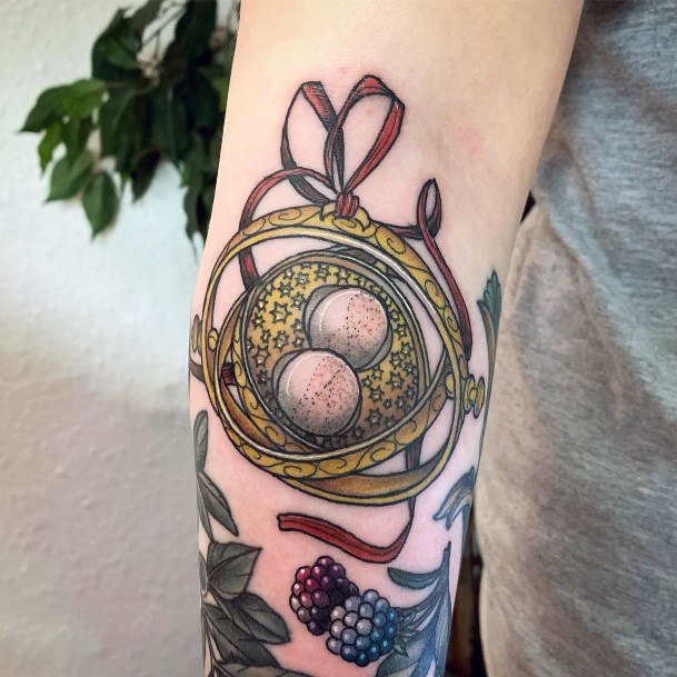 Astonishing Time Turner Tattoo For Girls