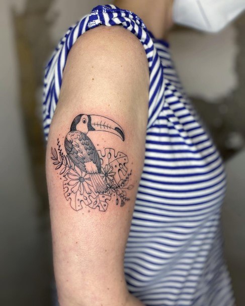 Astonishing Toucan Tattoo For Girls