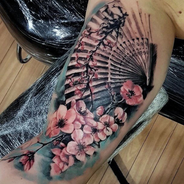 Astonishing Uchiwa Tattoo For Girls