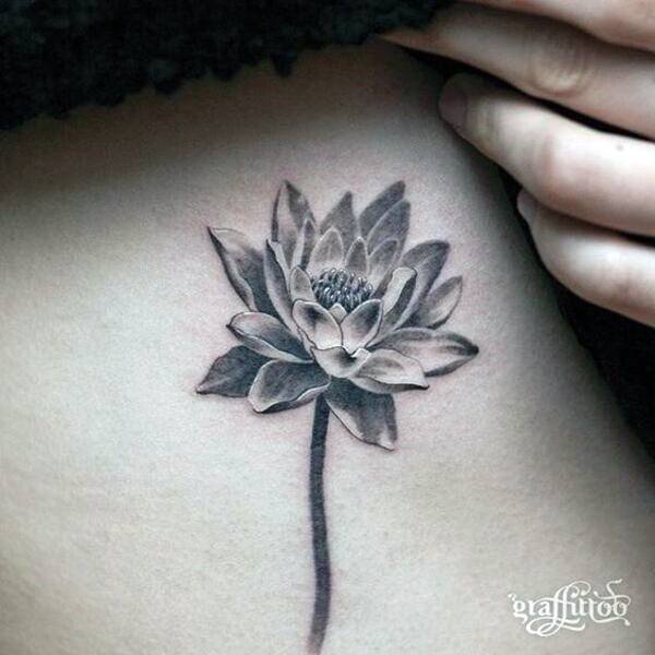 Astonishing Water Lily Tattoo For Girls